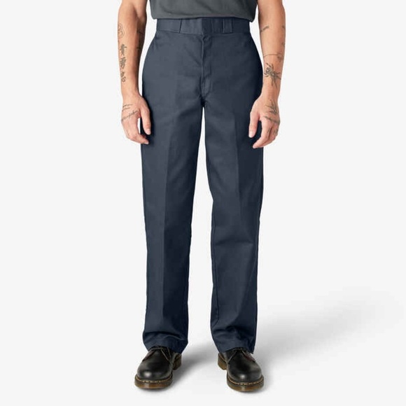 Men’s Dickies Original 874 Original Fit Uniform Work Pants, Navy, 38x32 - Picture 1 of 8